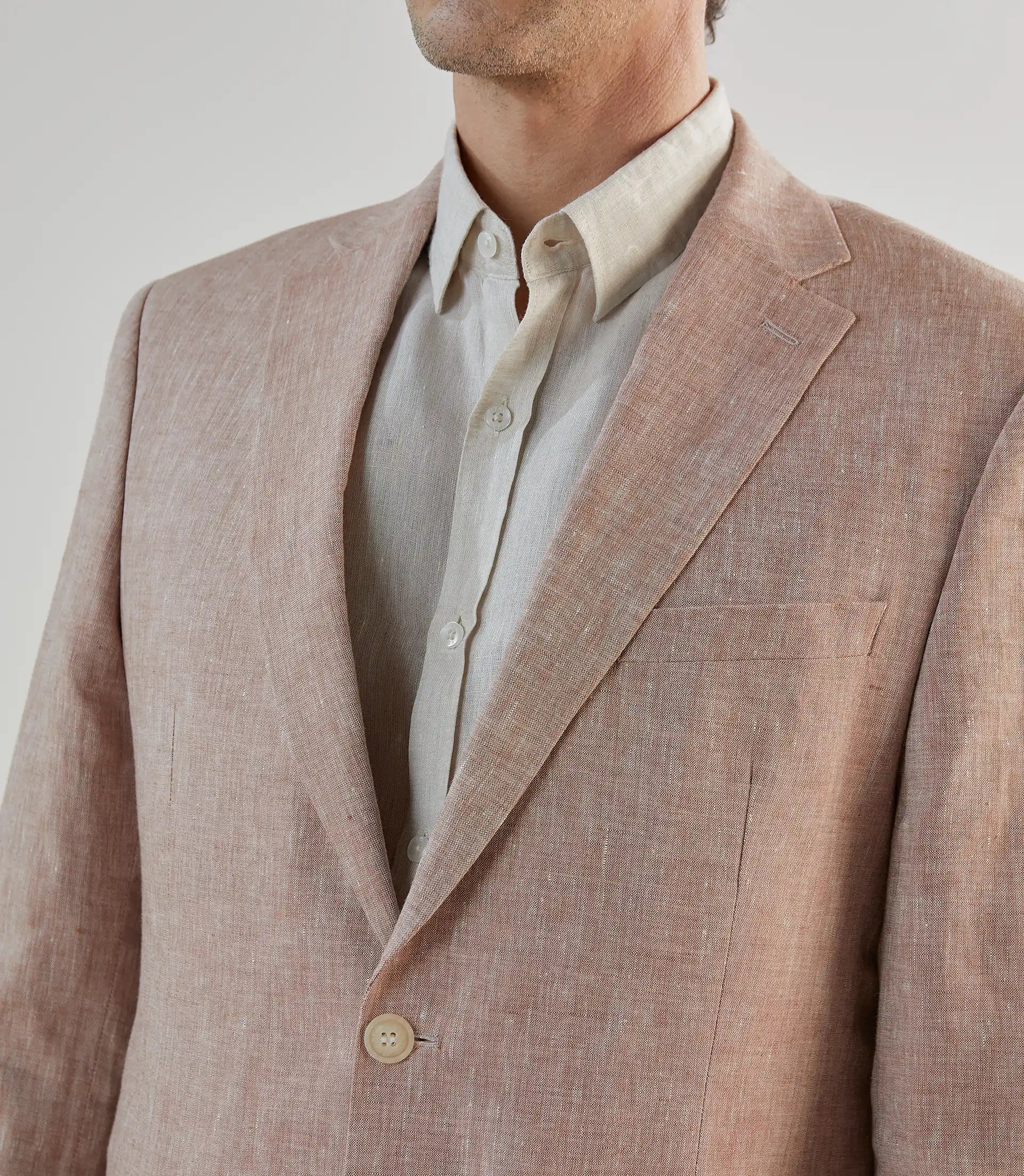 Orange 100% linen city jacket