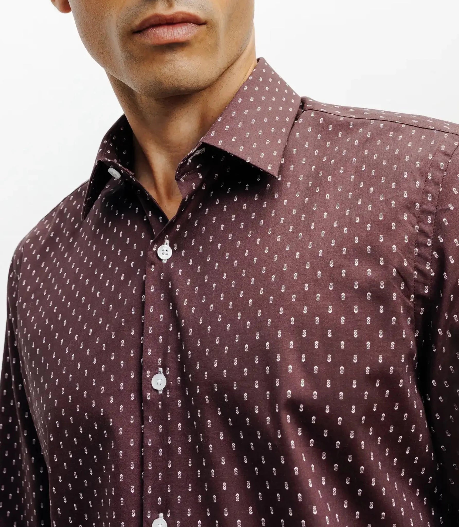 Bordeaux printed city shirt