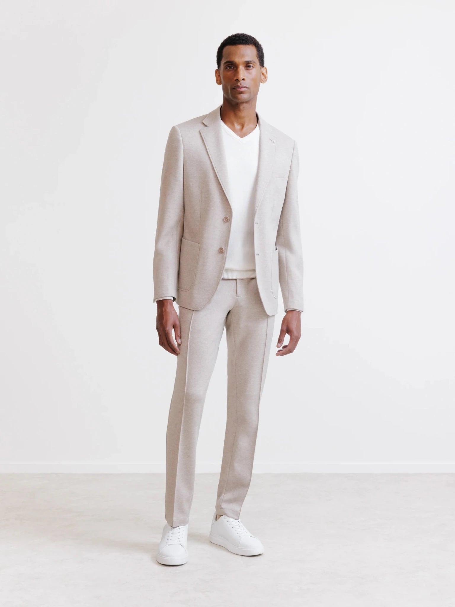 Veste ville en maille beige - IZAC