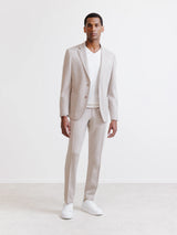 Beige knit city jacket