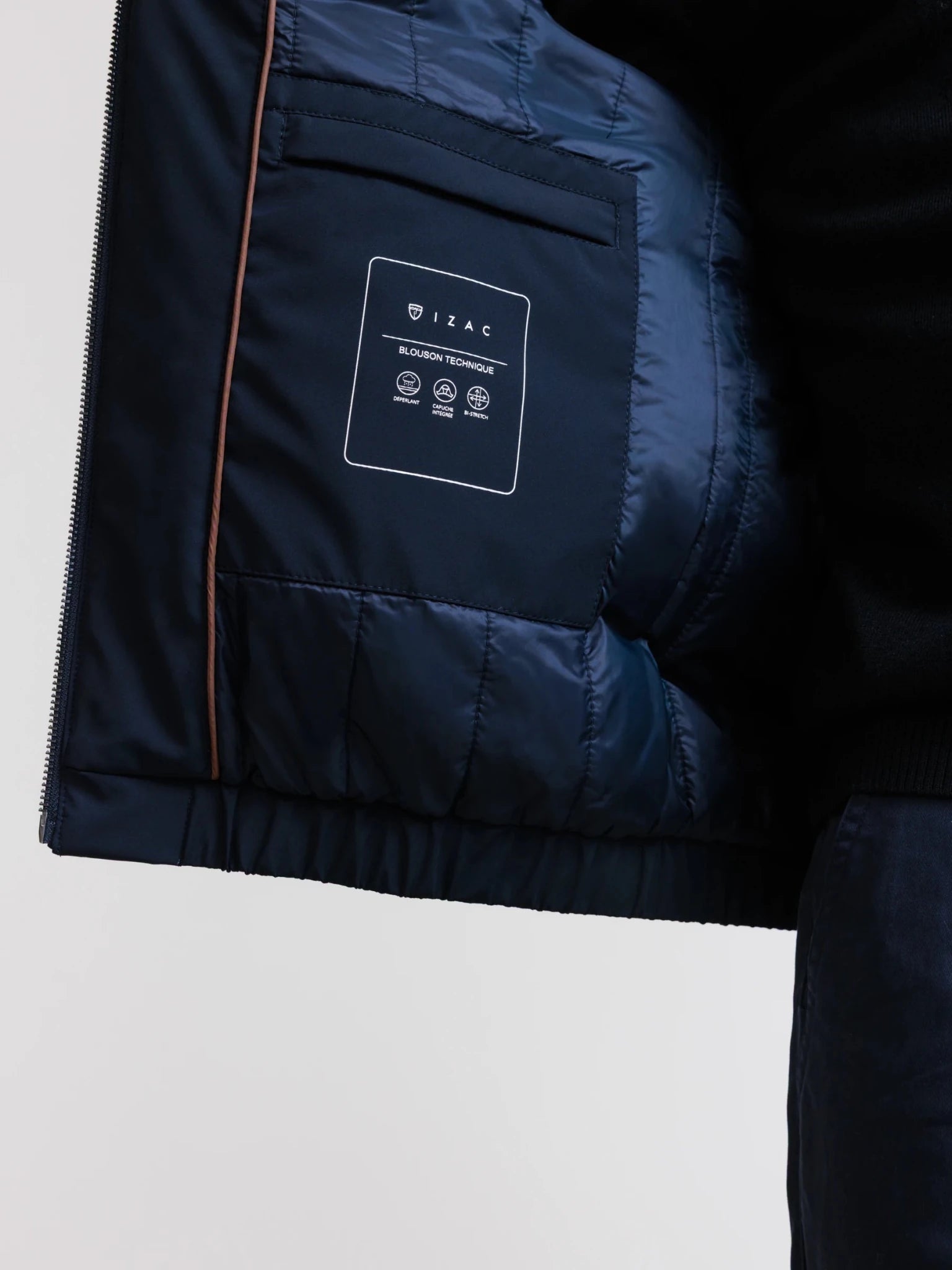 Navy hooded jacket
