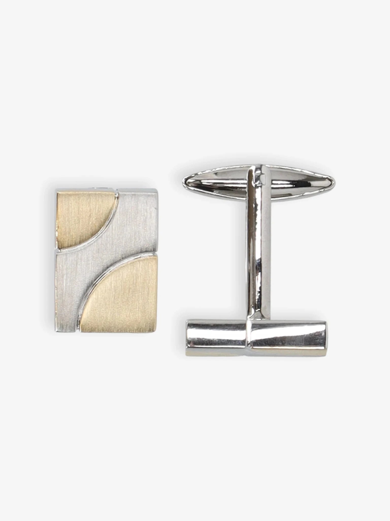 Boutons de manchette metal argente - IZAC