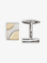 Boutons de manchette metal argente