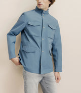 Indigo technical parka jacket