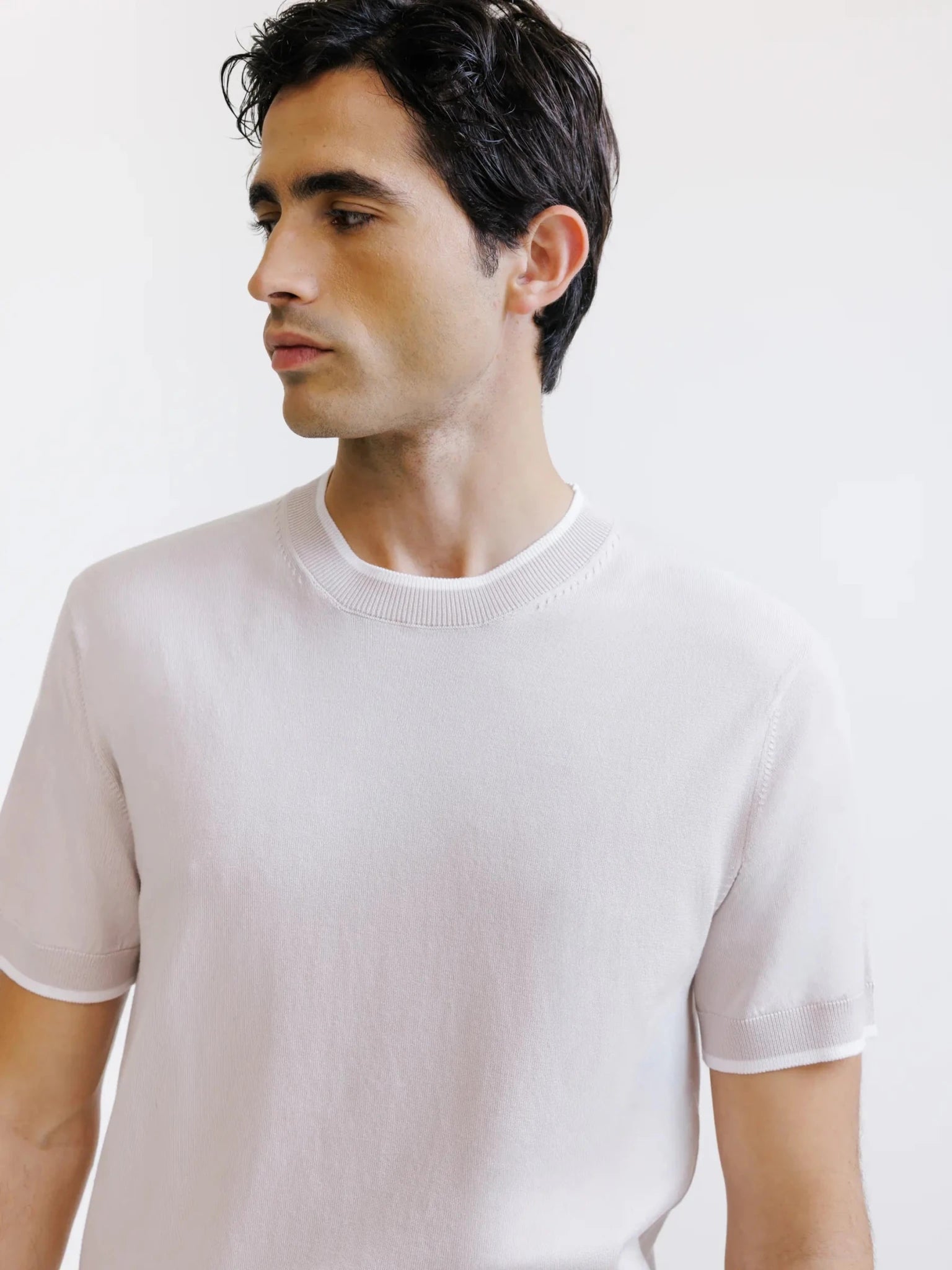 Light beige knit T-shirt