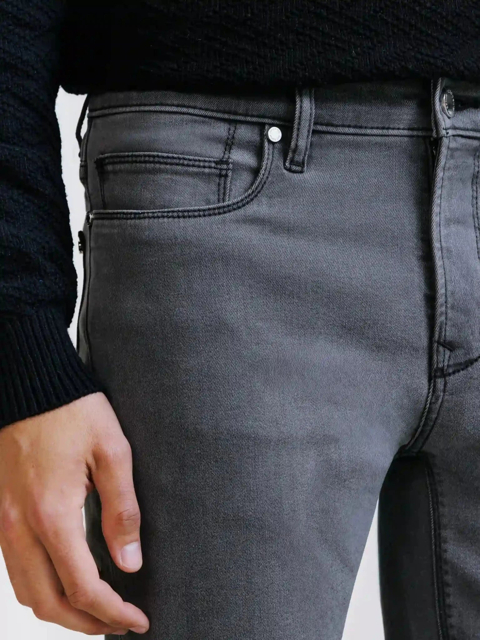 Jean 5 poches slim anthracite - IZAC