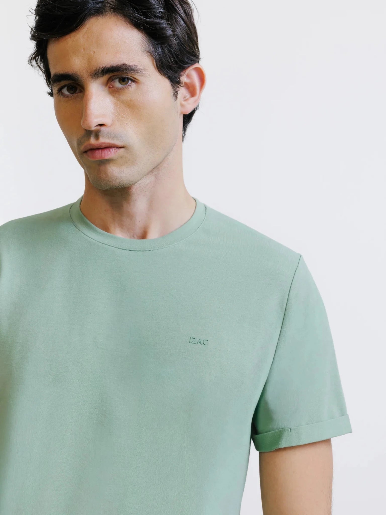 Green crew neck T-shirt