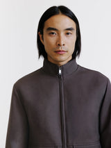 Blouson col montant marron