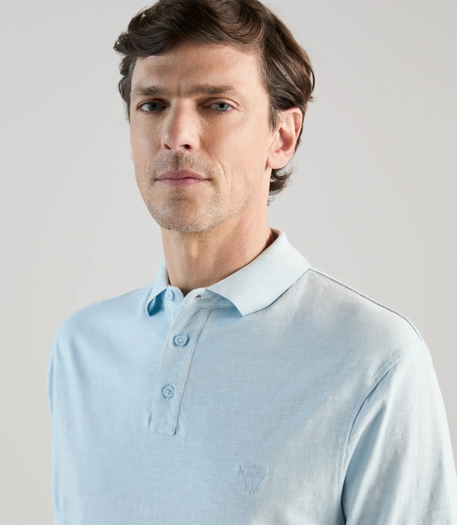 Polo à manches courtes tie and dye bleu - IZAC