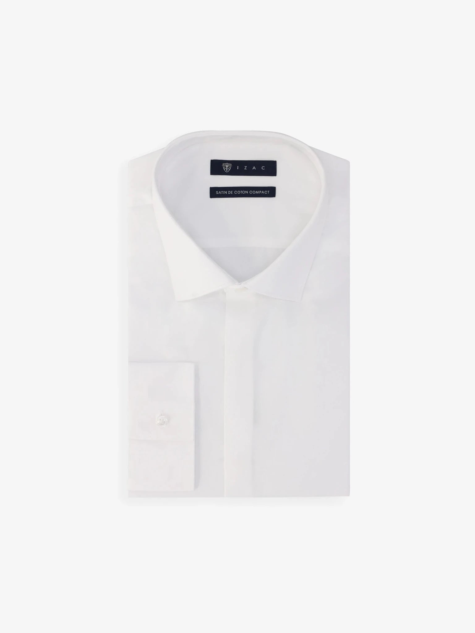 White cotton satin shirt