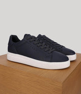 Basket en cuir marine