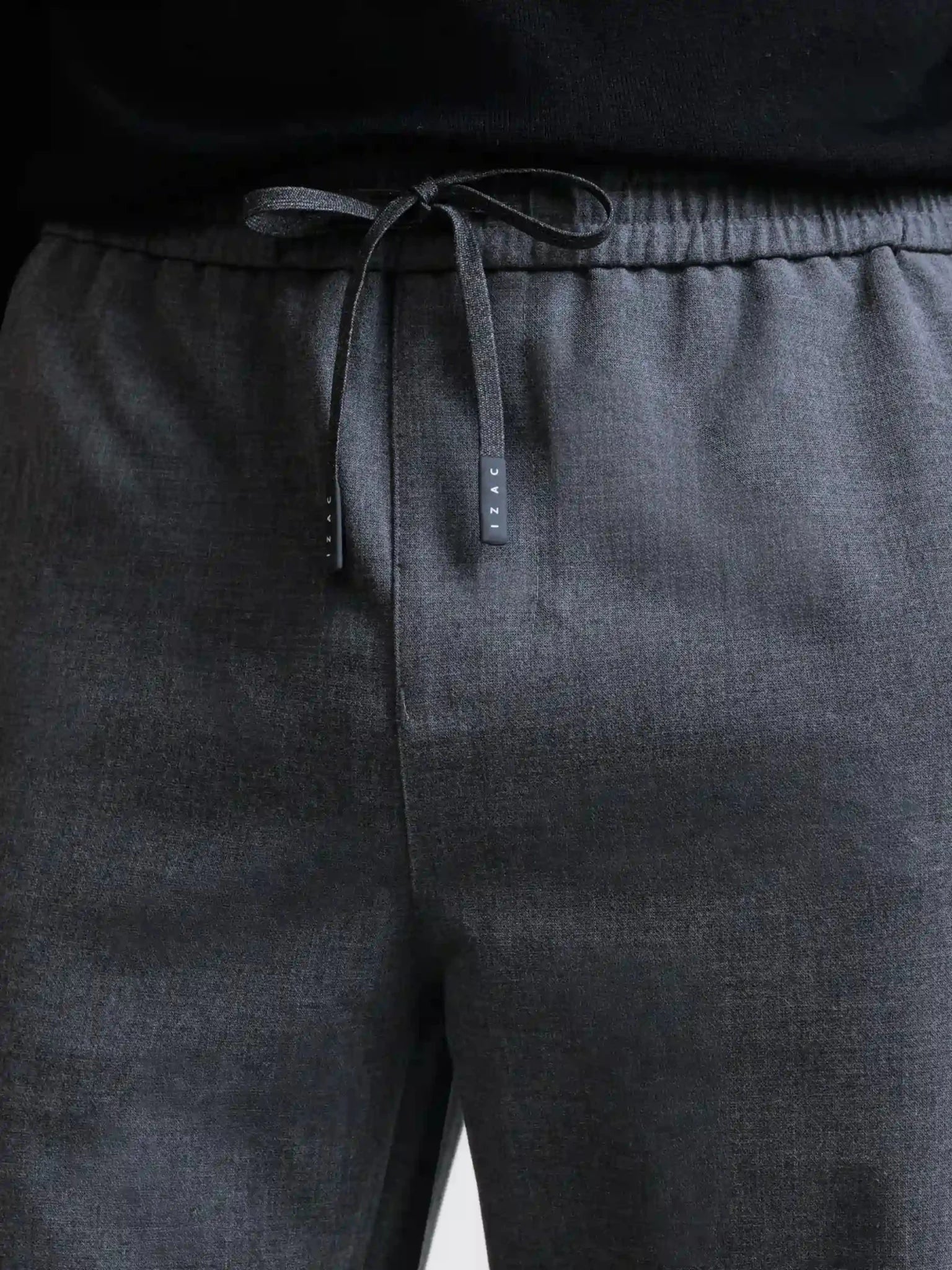 Pantalon à taille élastiquée anthracite
