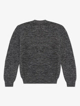 Plain charcoal knit round neck jumper