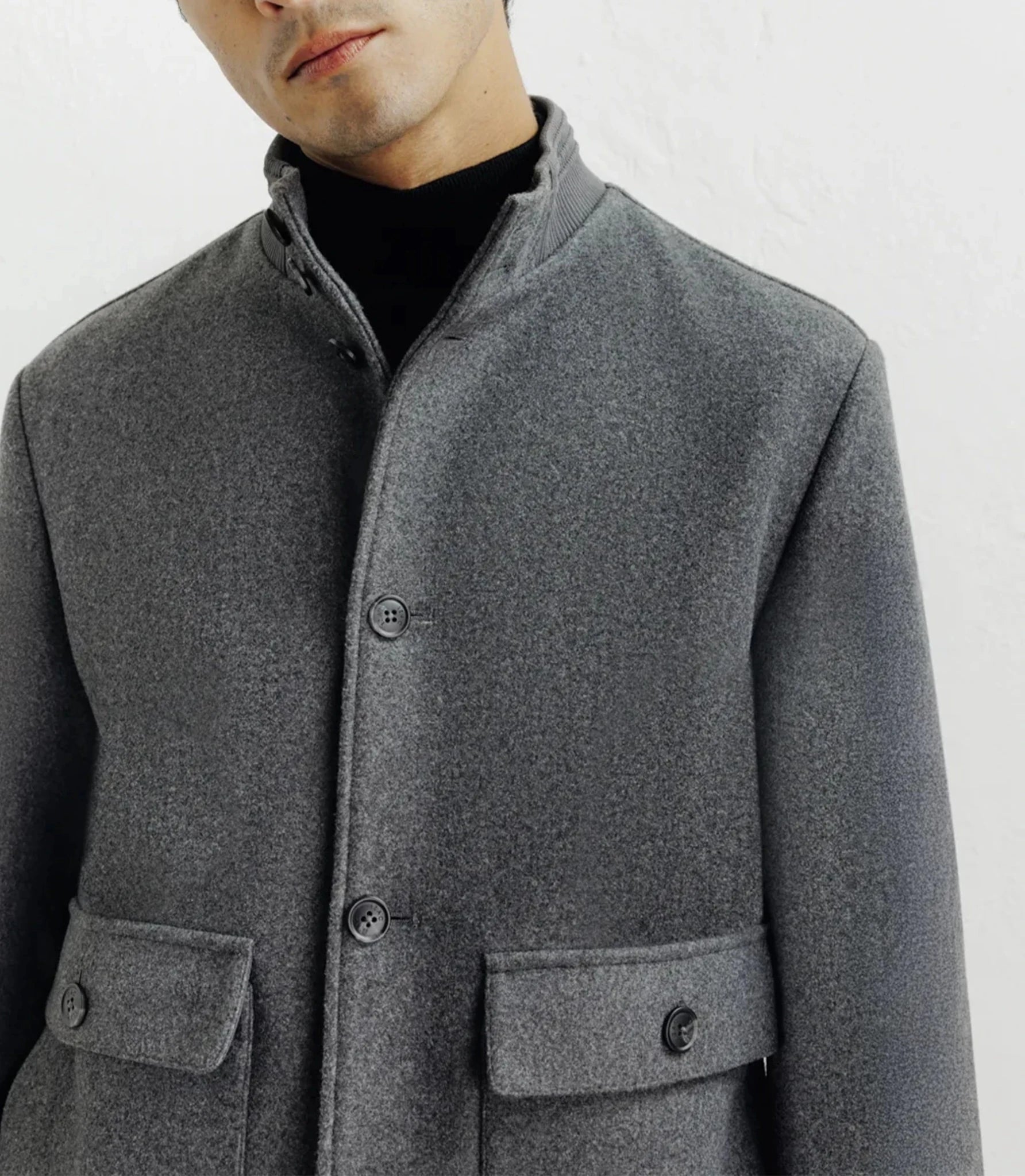 Blouson col montant gris - IZAC