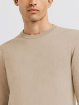 Beige crew-neck sweater