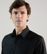 Chemise ville avec coudières noire - IZAC