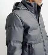 Short grey down jacket
