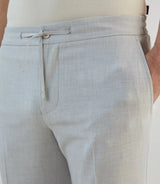 Pantalon ville avec cordon de serrage gris clair