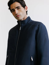 Blouson col montant marine