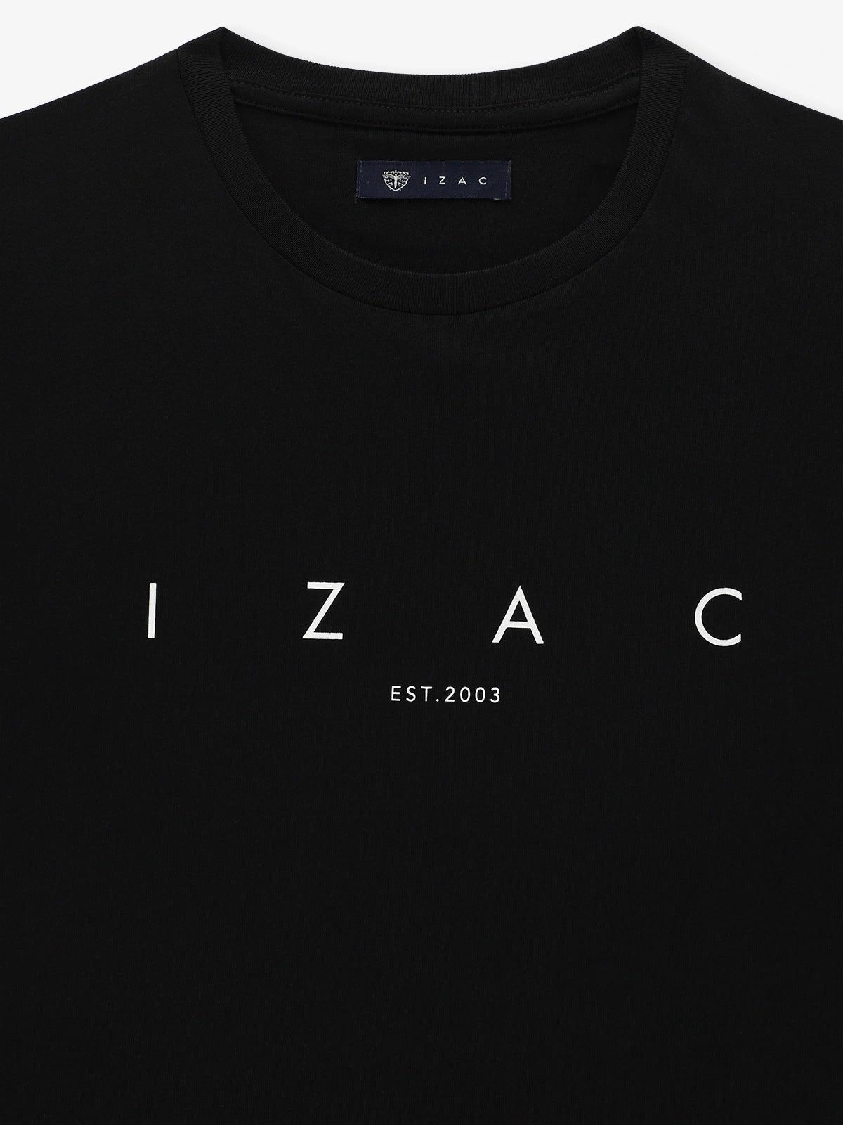 T-shirt col rond noir - IZAC