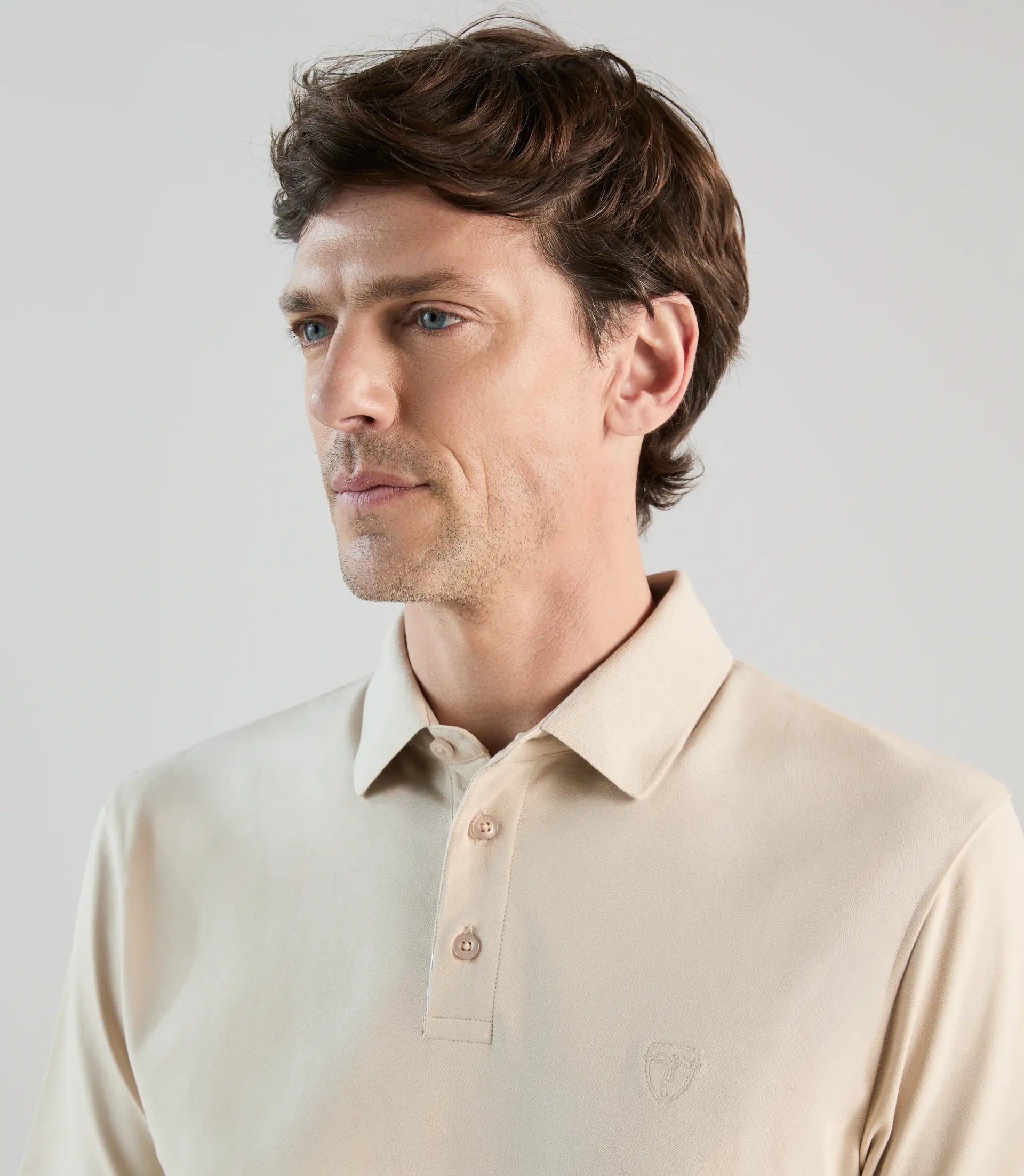 Polo piqué beige clair - IZAC