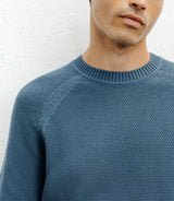 Duck stitch round-neck sweater