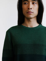 Pull col rond vert foncé
