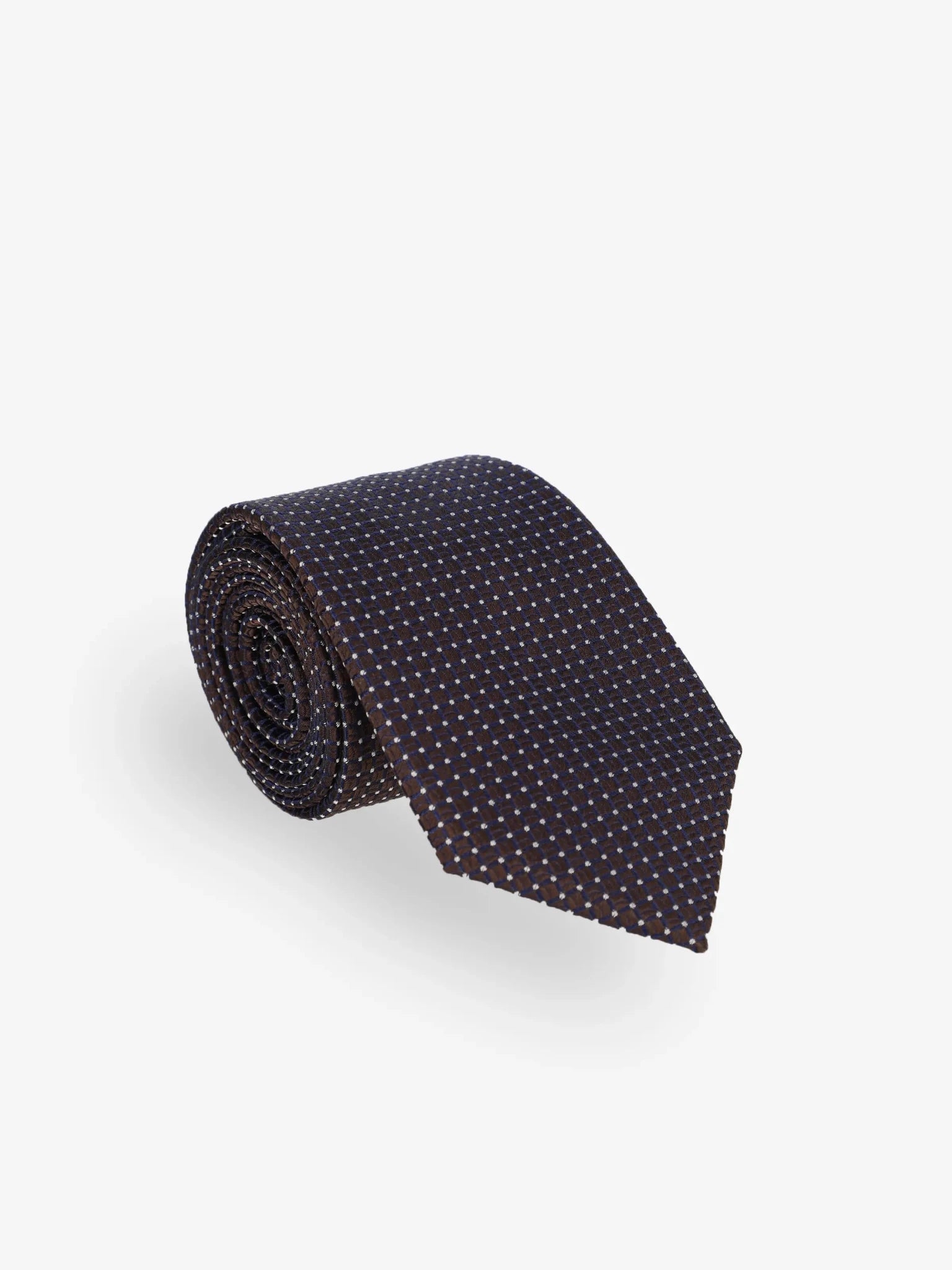 Cravate fantaisie marron