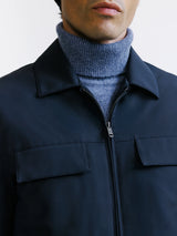 Blouson col chemise marine