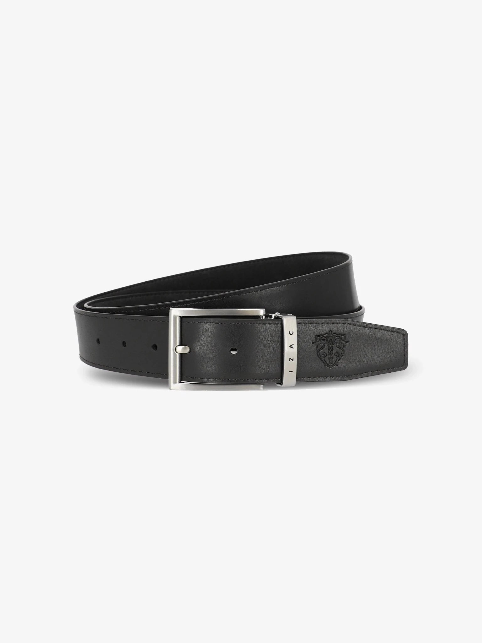 Ceinture en cuir nubuck noir