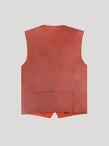 Gilet ville en laine majoritaire terracotta - IZAC