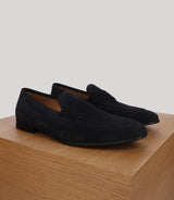 Mocassin ville en suède marine - IZAC