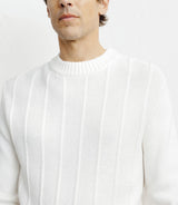 Ecru round-neck sweater