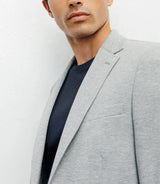 Veste ville en maille 2 boutons gris