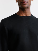 Black teddy round-neck jumper