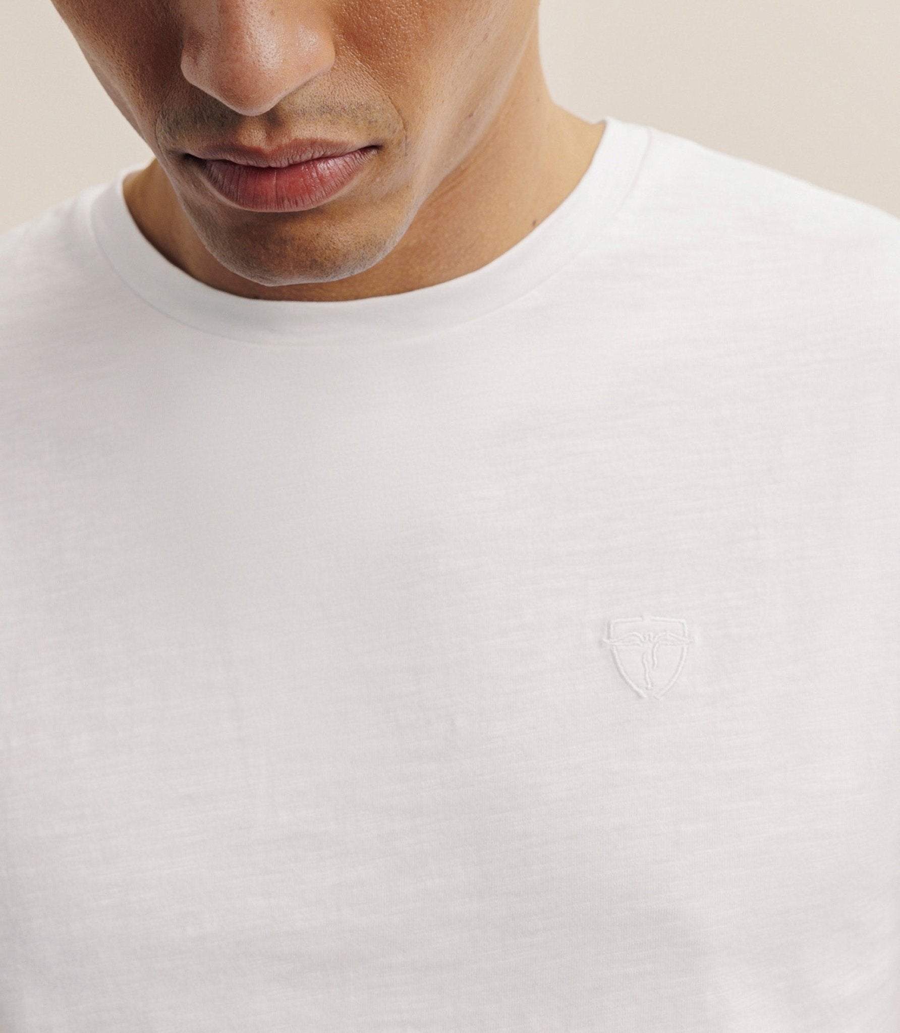 T-shirt col rond blanc