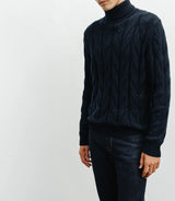 Navy turtleneck sweater