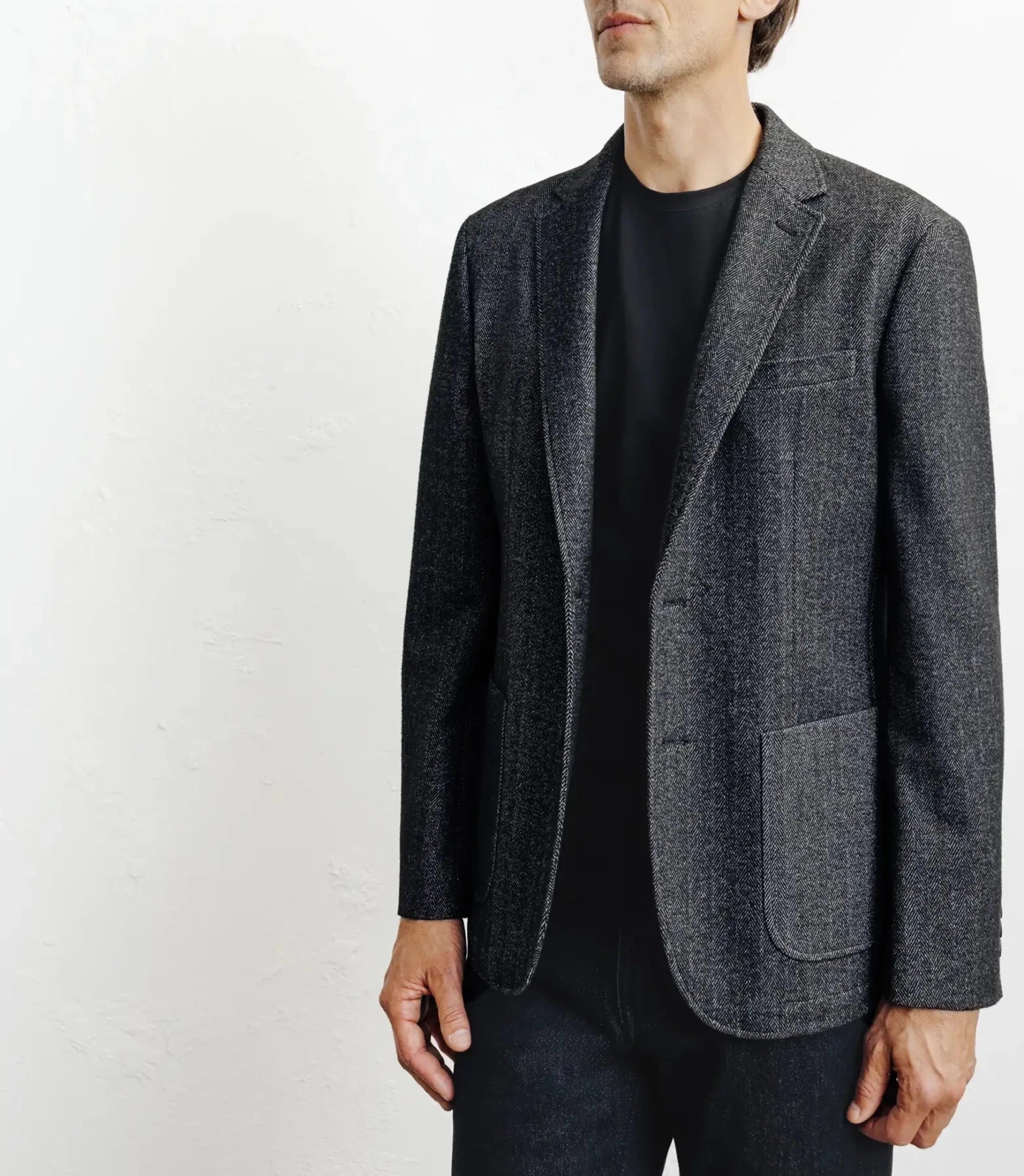 Veste en maille chevron anthracite - IZAC