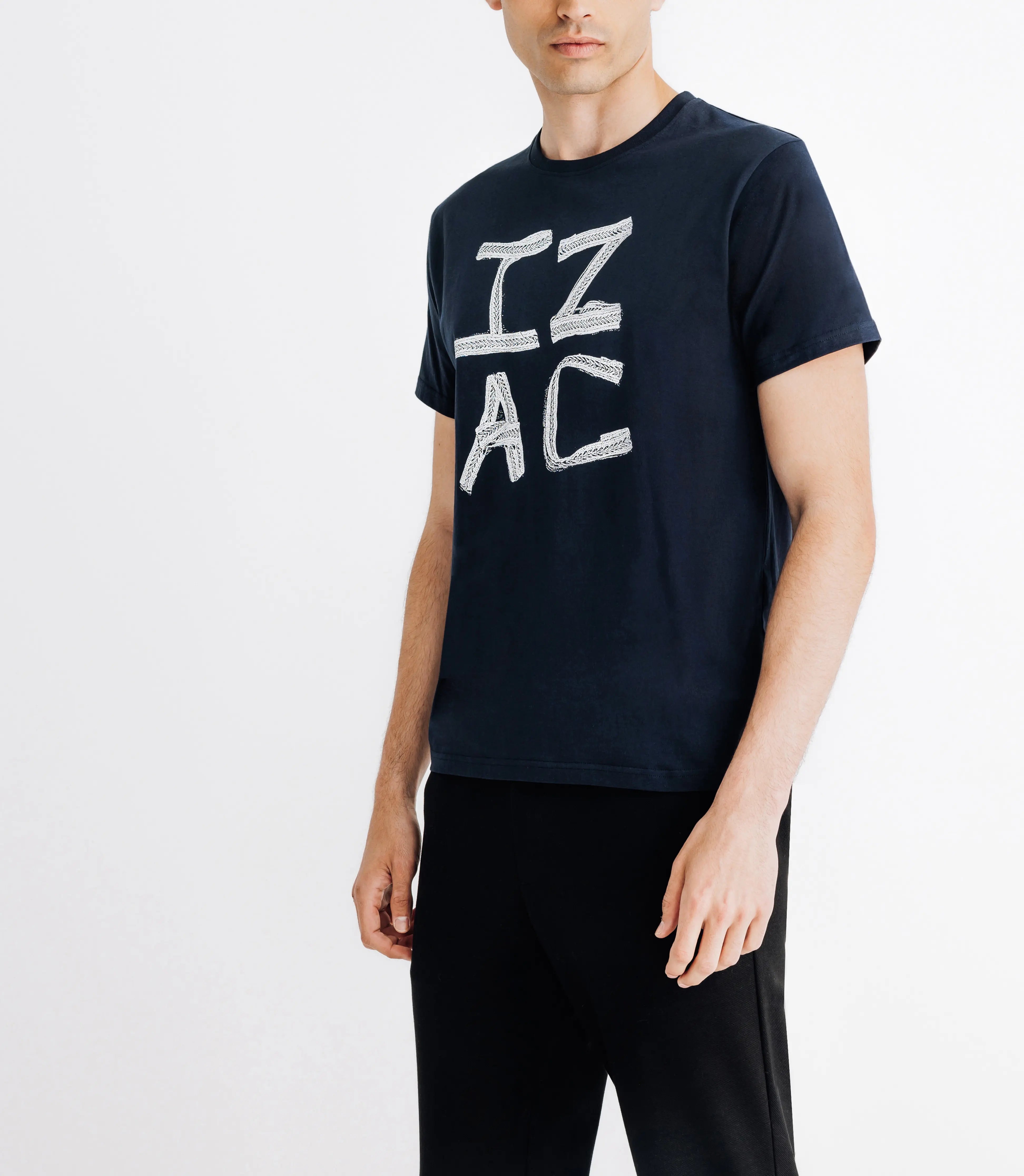 T-shirt col rond marine - IZAC