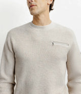 Beige round-neck sweater