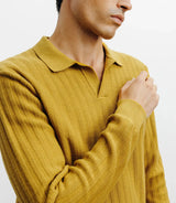Yellow polo-neck sweater