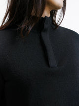 Pull col montant 100% cachemire noir - IZAC