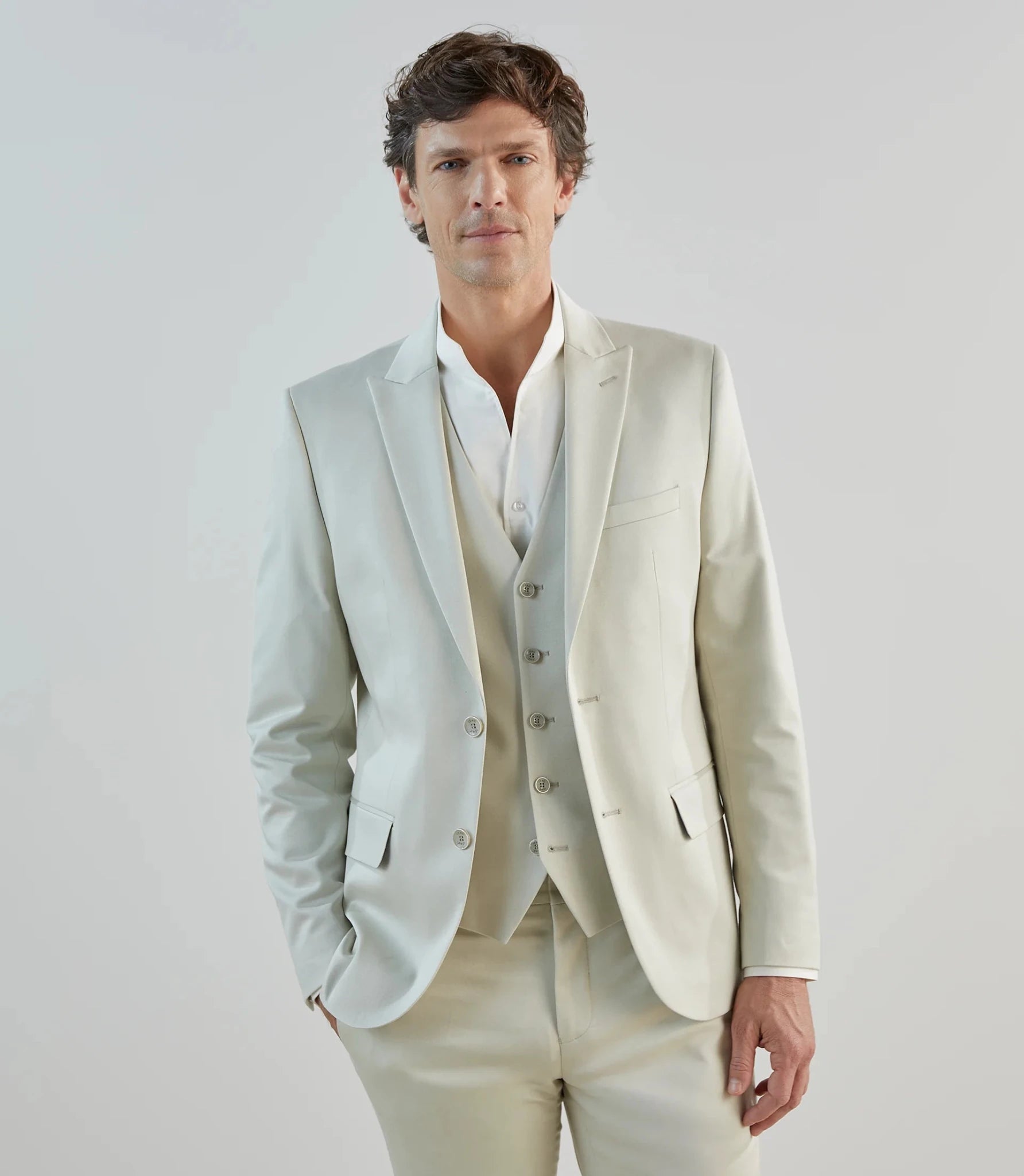 Costume 3 pièces cérémonie vert clair - IZAC