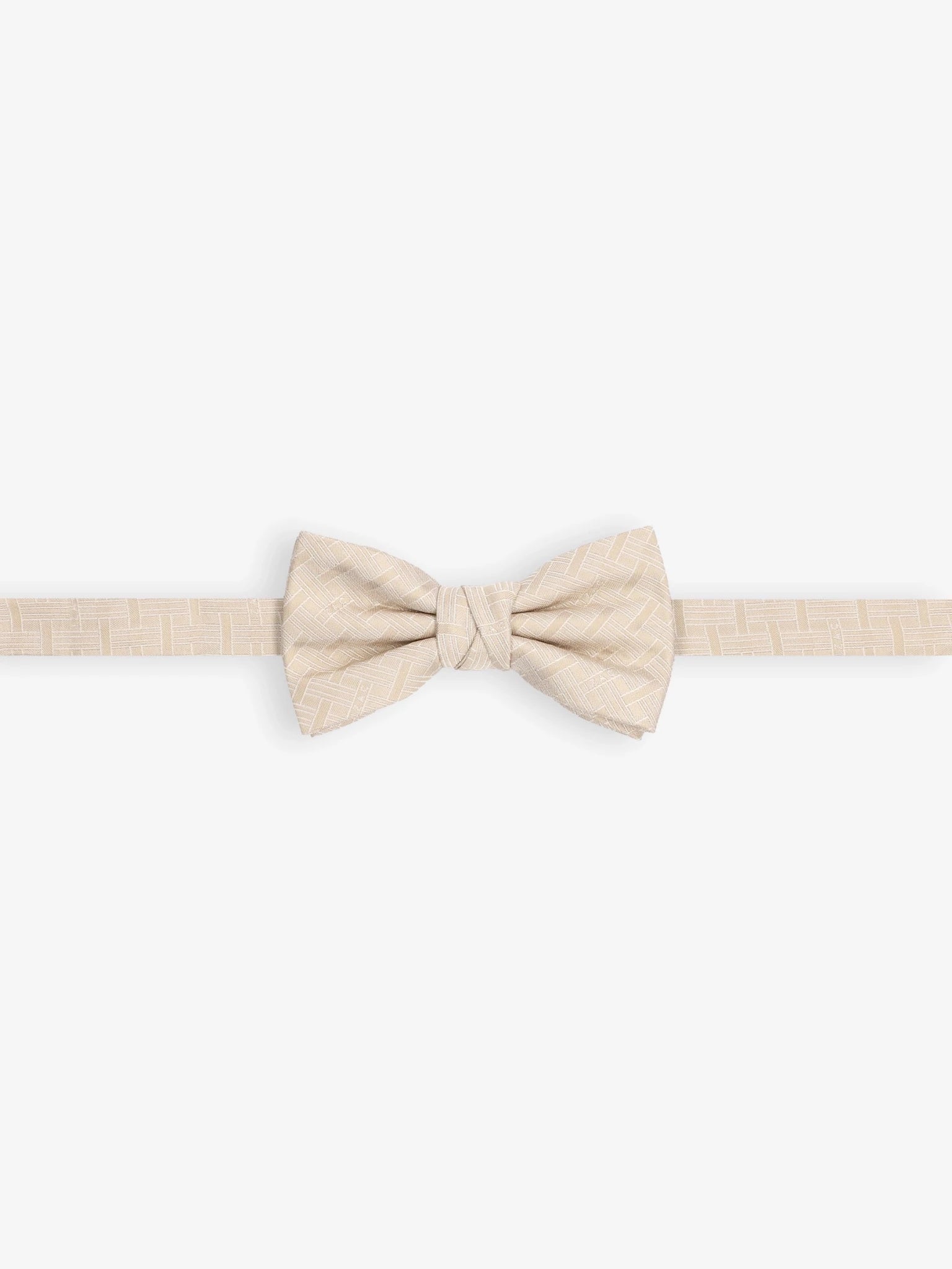 Nœud papillon fantaisie beige