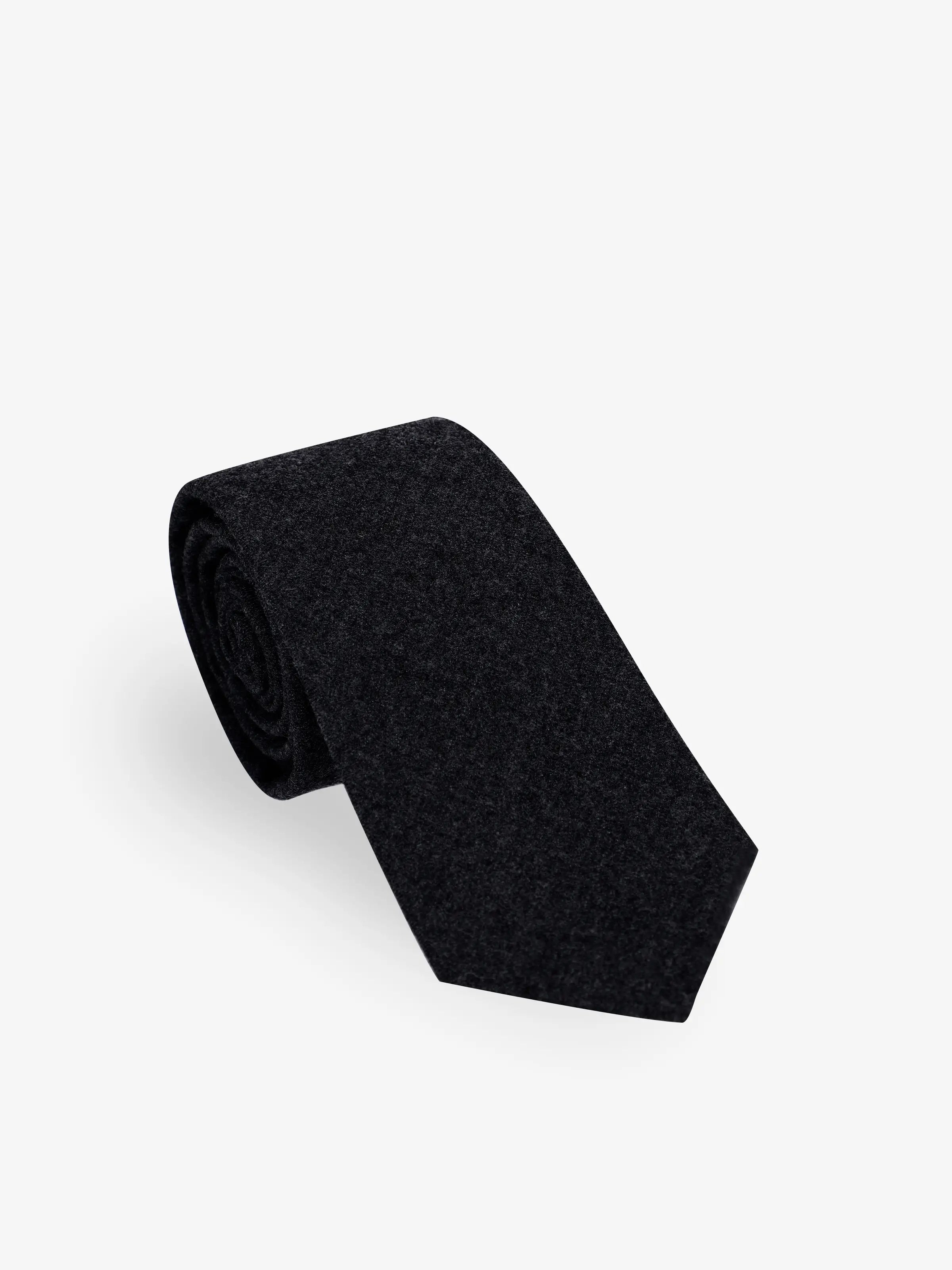 Plain navy flannel tie