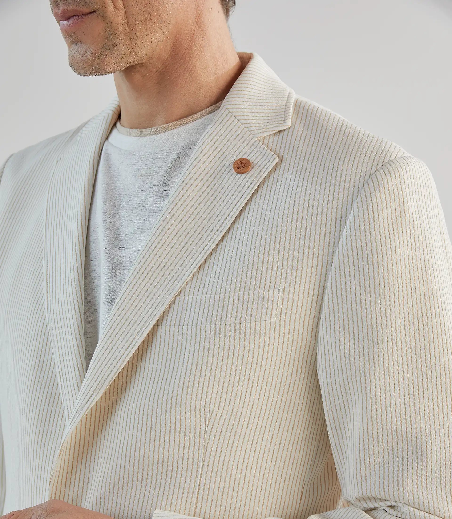 Veste ville seersucker beige - IZAC