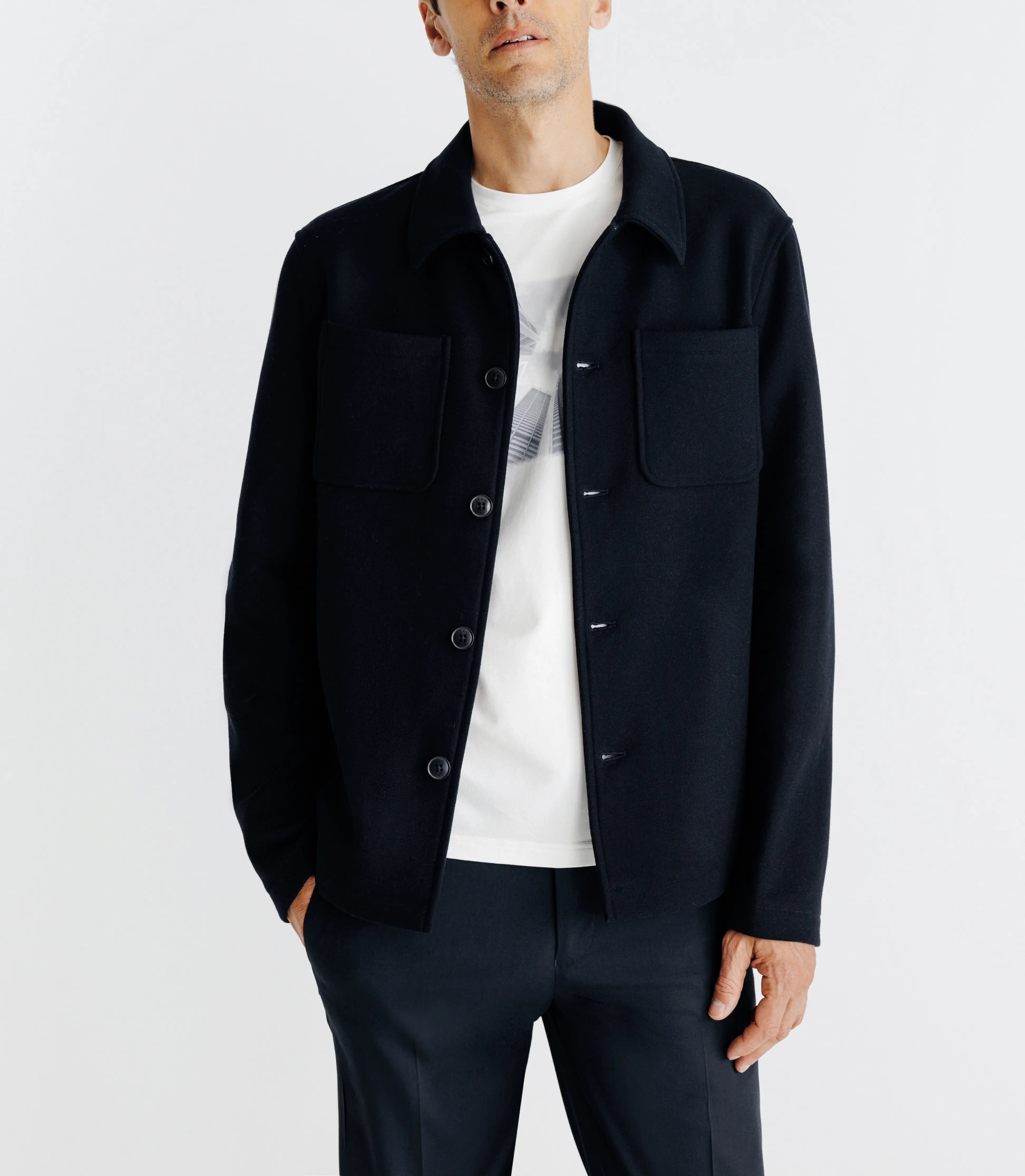 Surchemise avec poches marine - IZAC