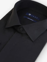 Adjusted shirt, black Italian collar