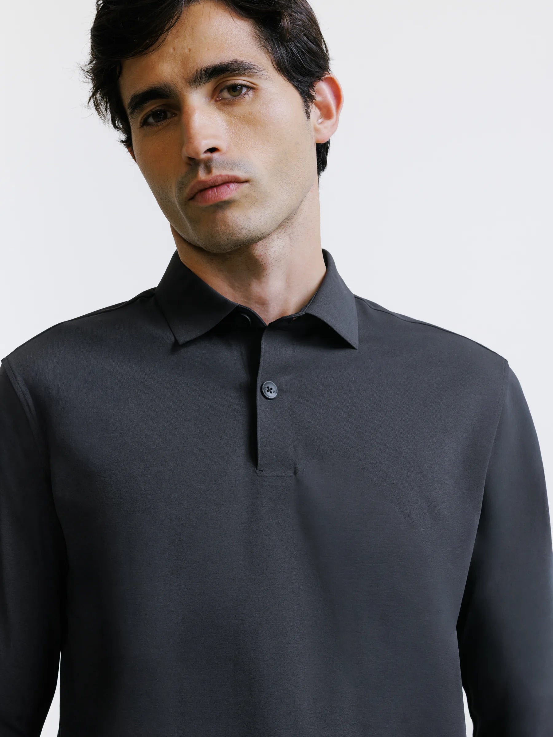 Polo non iron noir
