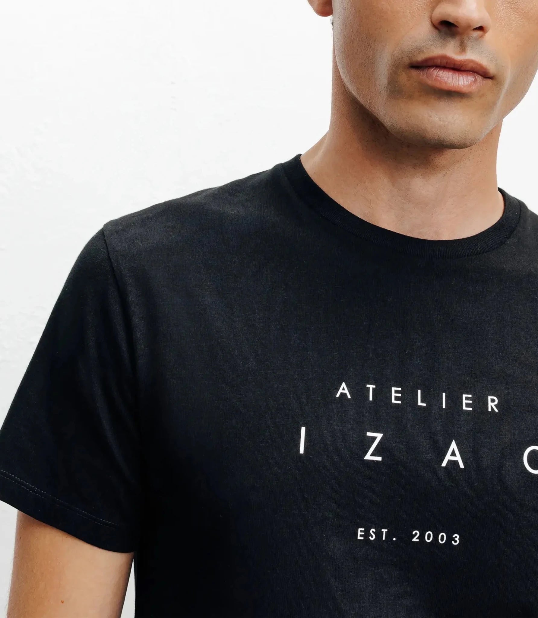 T-shirt print noir - IZAC